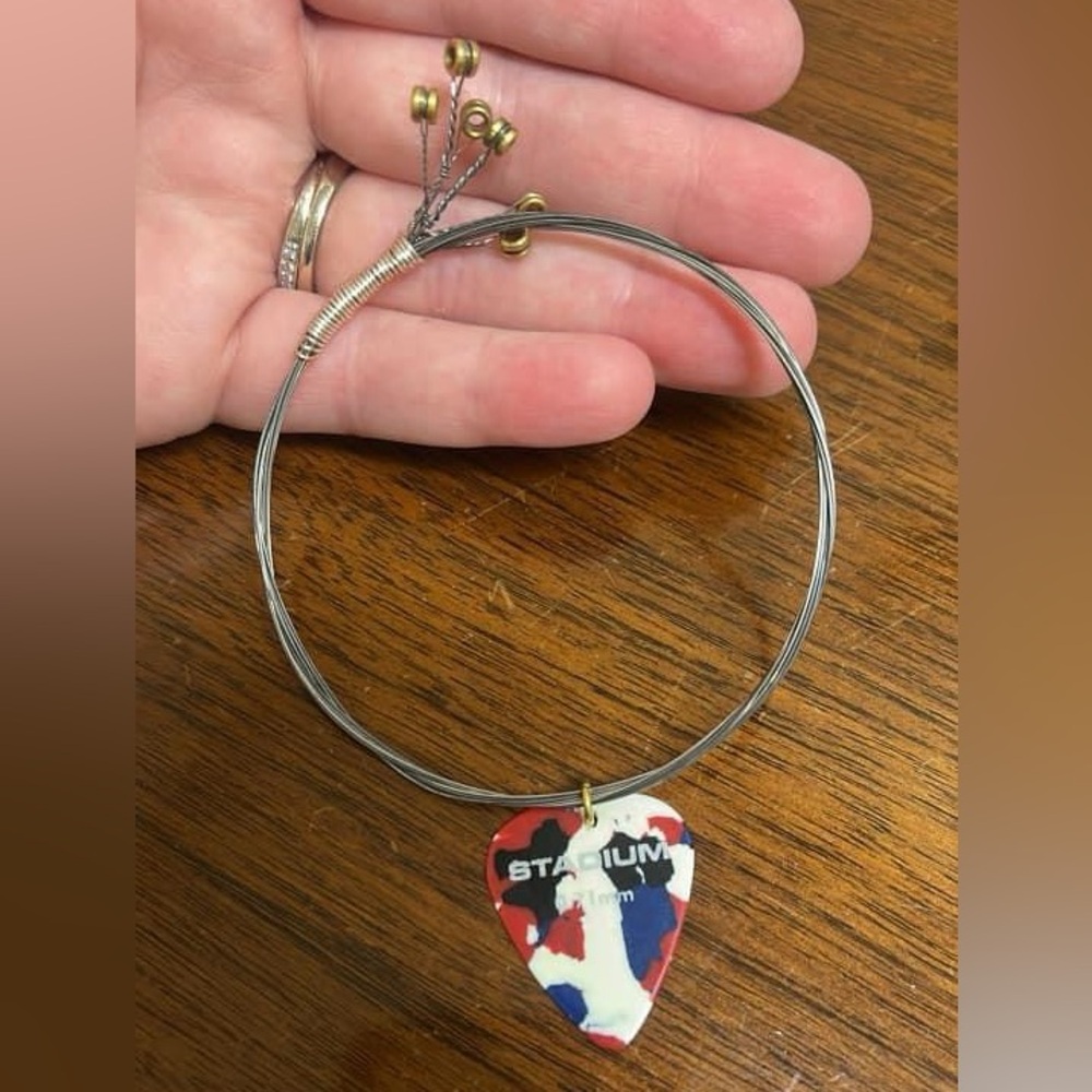 Guitar Pick/Wire Bracelet